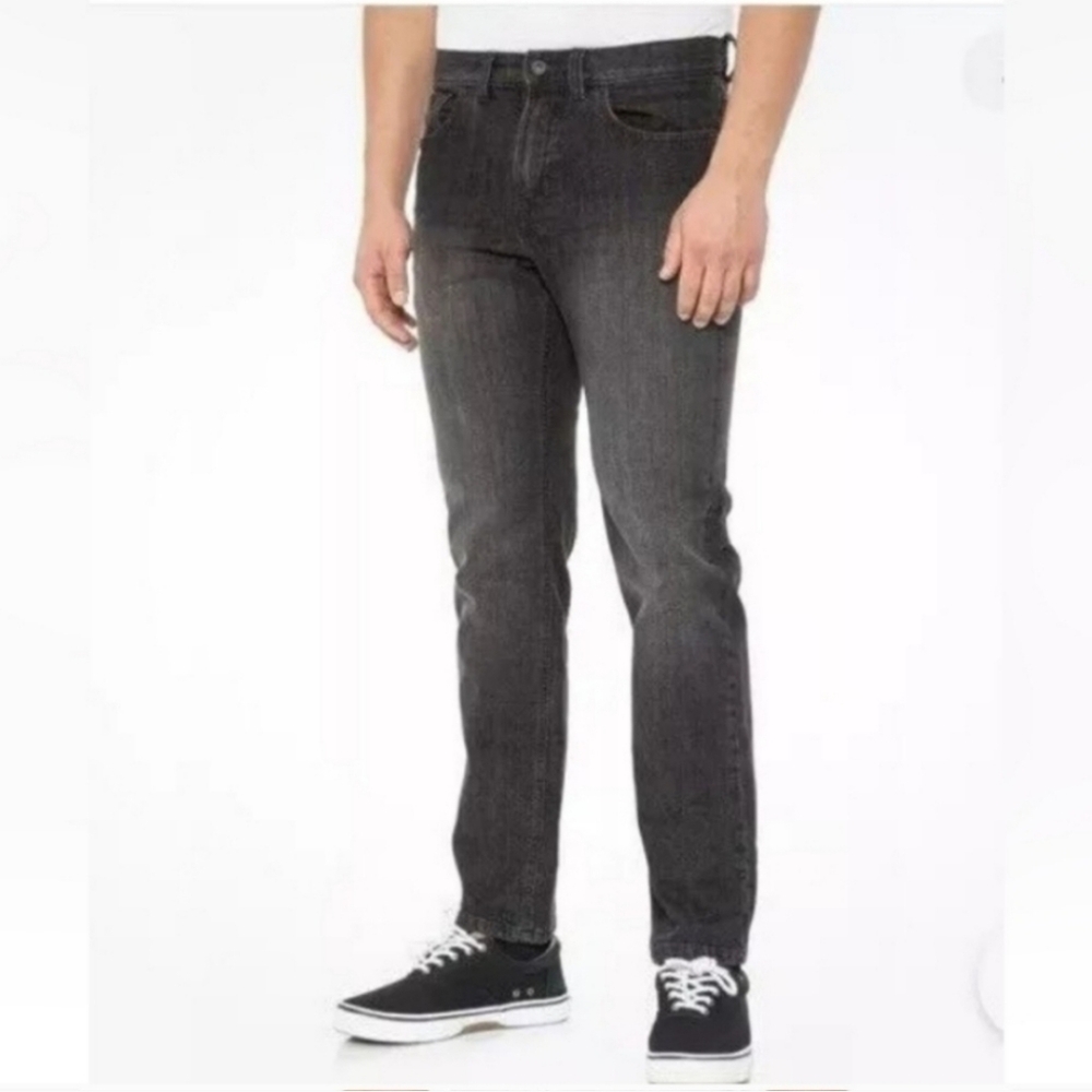 NWT Prana Feener Jeans 32" Straight Fit Black Smoke Wash W32 L36